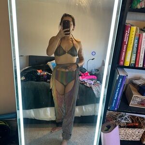 Reflective 3 piece rave set